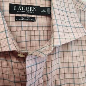 ❌️✋️SOLDRalph Lauren Men's Pink Checkered Slim Fit Shirt Black Label
